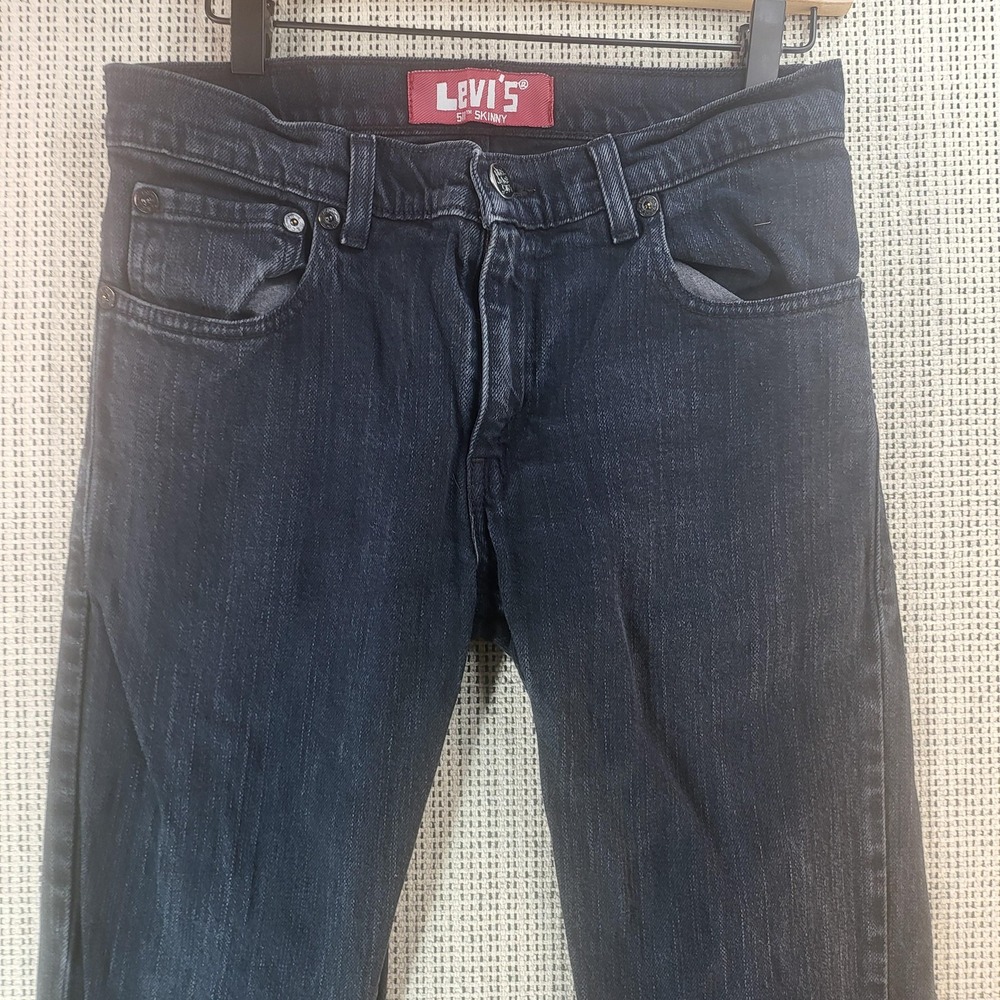 Levis 511 Jeans Boys 16 28x28 Dark Wash Blue Skinny Stretch Denim Tapered Leg